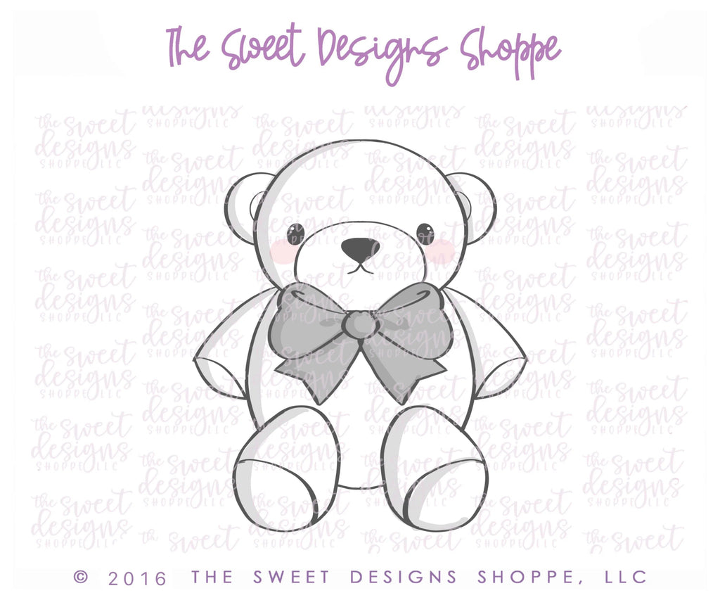 Cookie Cutters - Teddy Bear V2- Cookie Cutter - Sweet Designs Shoppe - - ALL, Baby, Baby Boy, Baby Girl, baby shower, Cookie Cutter, Promocode, Teddy Bear, toy