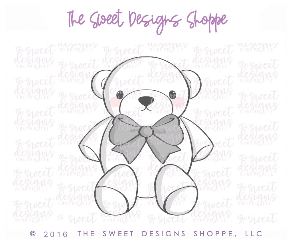 Cookie Cutters - Teddy Bear V2- Cookie Cutter - The Sweet Designs Shoppe - - ALL, Baby, Baby Boy, Baby Girl, baby shower, Cookie Cutter, Promocode, Teddy Bear, toy