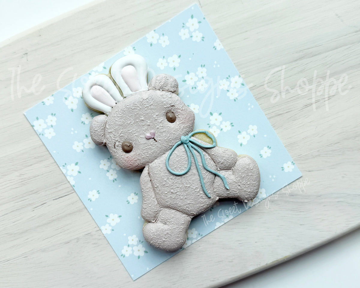 Cookie Cutters - Teddy Bear with Bunny Ears - Cookie Cutter - The Sweet Designs Shoppe - TSDS - - ALL,Animal,Animals,Baby / Kids,Cookie Cutter,Easter,Easter / Spring,kids,Kids / Fantasy,Promocode,STL