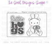 Cookie Cutters - Teddy Bear with Bunny Ears & Easter hugs Plaque Set - Set of 2 - Cookie Cutters - The Sweet Designs Shoppe - TSDS - - ALL,Animal,Animals,Cookie Cutter,Easter,Easter / Spring,Promocode,regular sets,set,sets,STL