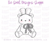 Cookie Cutters - Teddy Bear with Bunny Ears & Easter hugs Plaque Set - Set of 2 - Cookie Cutters - The Sweet Designs Shoppe - TSDS - - ALL,Animal,Animals,Cookie Cutter,Easter,Easter / Spring,Promocode,regular sets,set,sets,STL