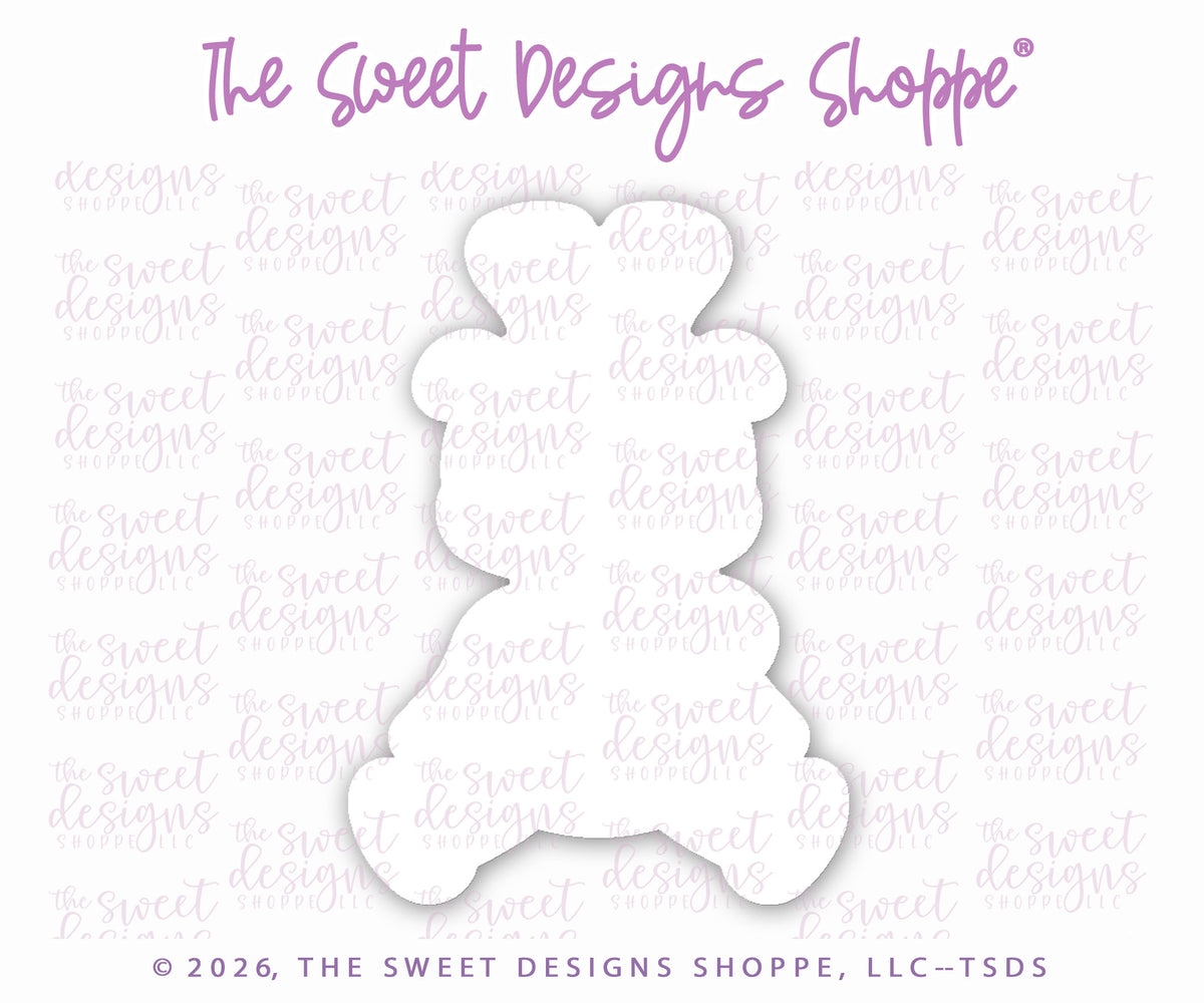 Cookie Cutters - Teddy Bear with Bunny Ears & Easter hugs Plaque Set - Set of 2 - Cookie Cutters - The Sweet Designs Shoppe - TSDS - - ALL,Animal,Animals,Cookie Cutter,Easter,Easter / Spring,Promocode,regular sets,set,sets,STL