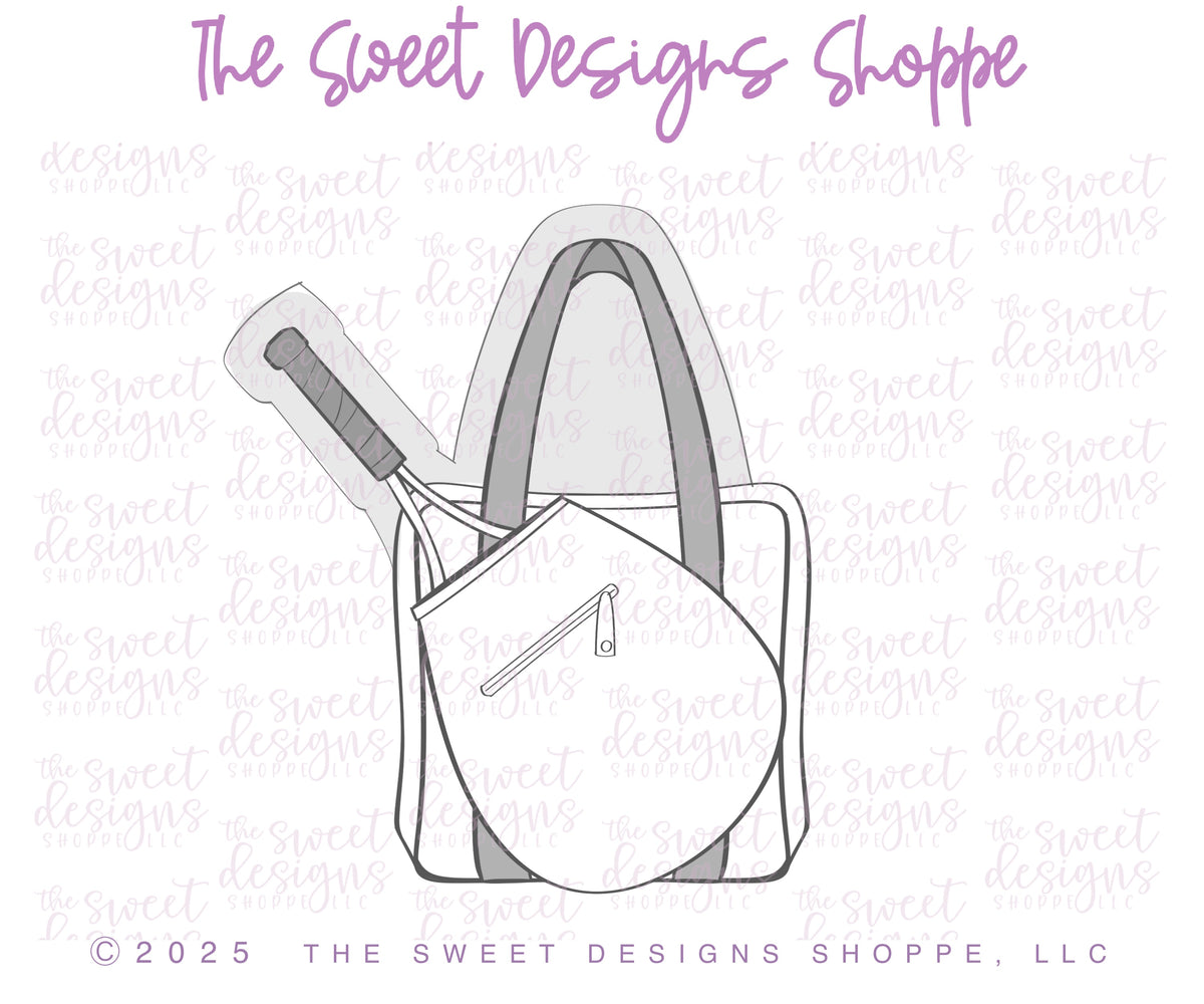 Cookie Cutters - Tennis Bag - Cookie Cutter - The Sweet Designs Shoppe - TSDS - - Accesories,Accessories,accessory,ALL,Clothing / Accessories,Cookie Cutter,Hobbies,pickle ball,pickleball,Promocode,sports,STL,tennis