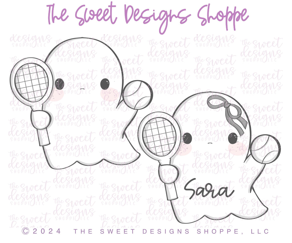 Cookie Cutters - Tennis Ghost - Cookie Cutter - The Sweet Designs Shoppe - - ALL, Cookie Cutter, halloween, new, Promocode