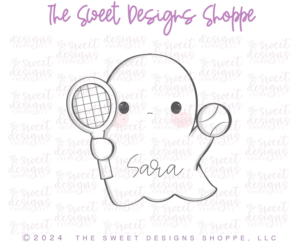 Cookie Cutters - Tennis Ghost - Cookie Cutter - The Sweet Designs Shoppe - - ALL, Cookie Cutter, halloween, new, Promocode