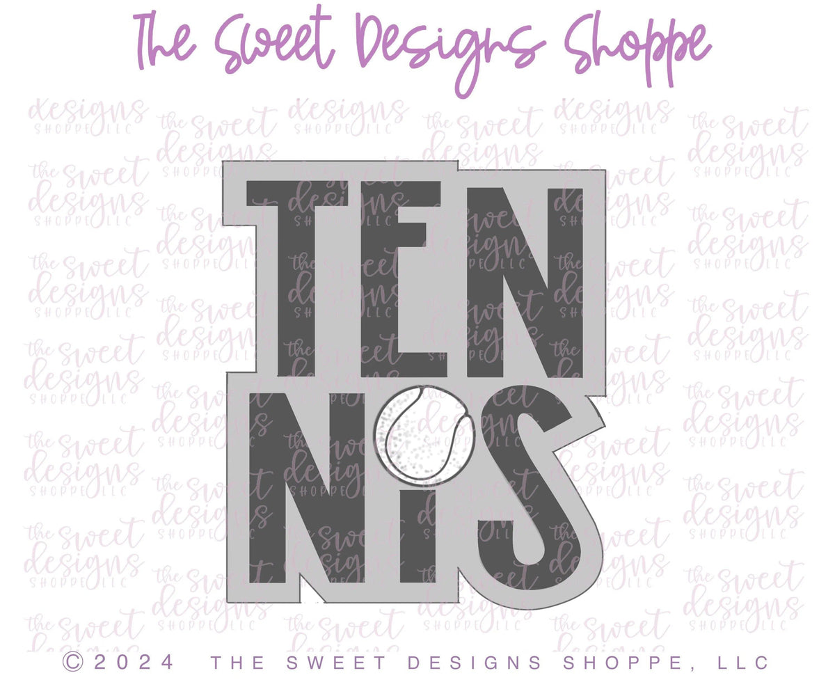 Cookie Cutters - Tennis Plaque - Cookie Cutter - The Sweet Designs Shoppe - TSDS - - ALL,Cookie Cutter,dad,Father,Fathers Day,grandfather,kids,pickle ball,pickleball,Plaque,Plaques,PLAQUES HANDLETTERING,Promocode,sport,sports,STL,tennis