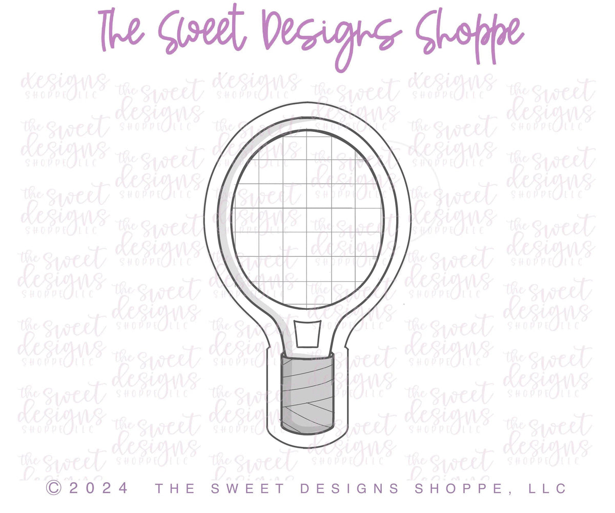 Cookie Cutters - Tennis Racquet - Cookie Cutter - The Sweet Designs Shoppe - TSDS - - Accesories,ALL,Cookie Cutter,dad,Father,Fathers Day,grandfather,Misc,Miscelaneous,Miscellaneous,pickle ball,pickleball,Promocode,sport,sports,STL,Summer,tennis