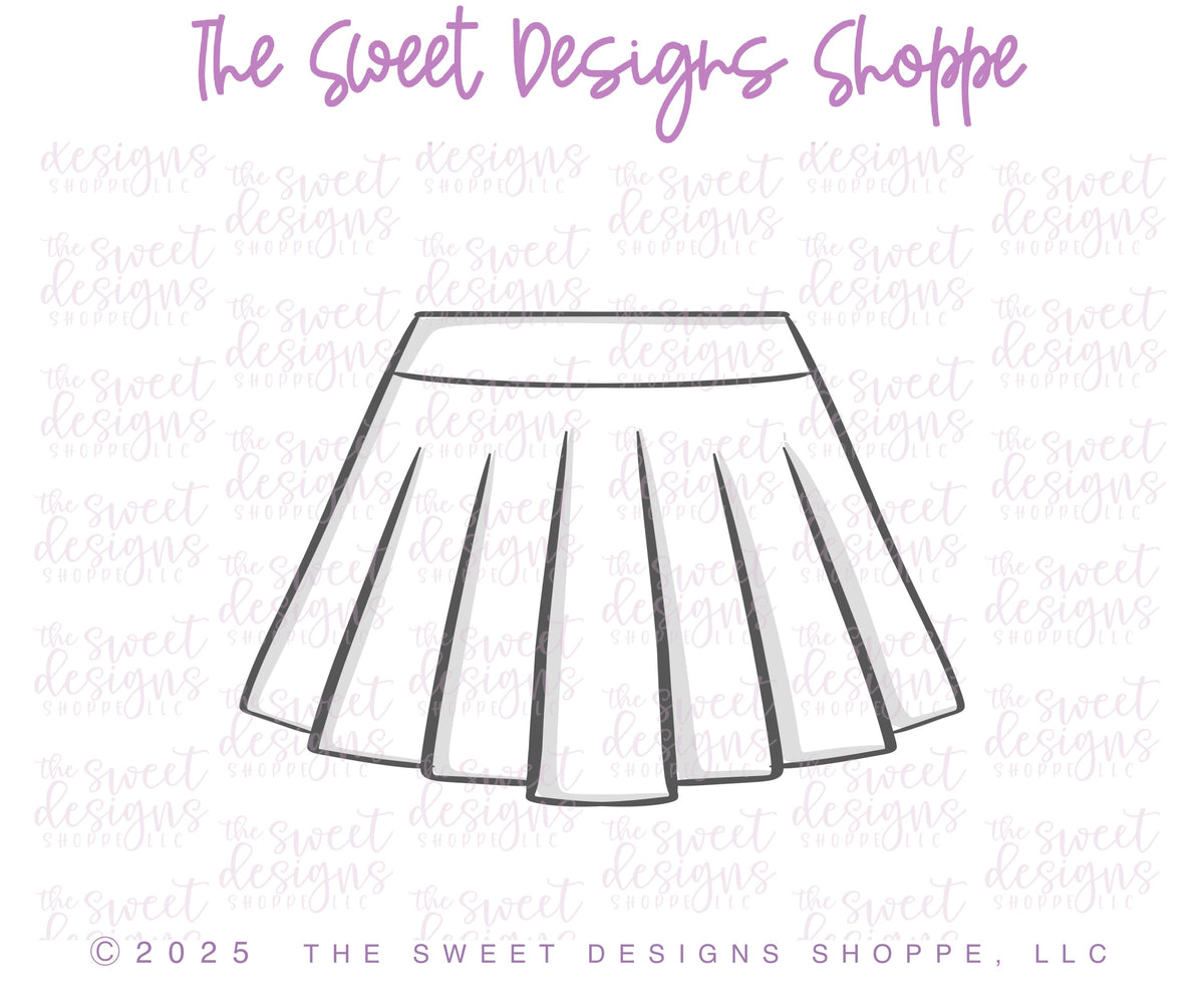 Cookie Cutters - Tennis Skirt - Cookie Cutter - The Sweet Designs Shoppe - TSDS - - Accesories,Accessories,accessory,ALL,Clothing / Accessories,Cookie Cutter,Hobbies,pickle ball,pickleball,Promocode,sports,STL,tennis