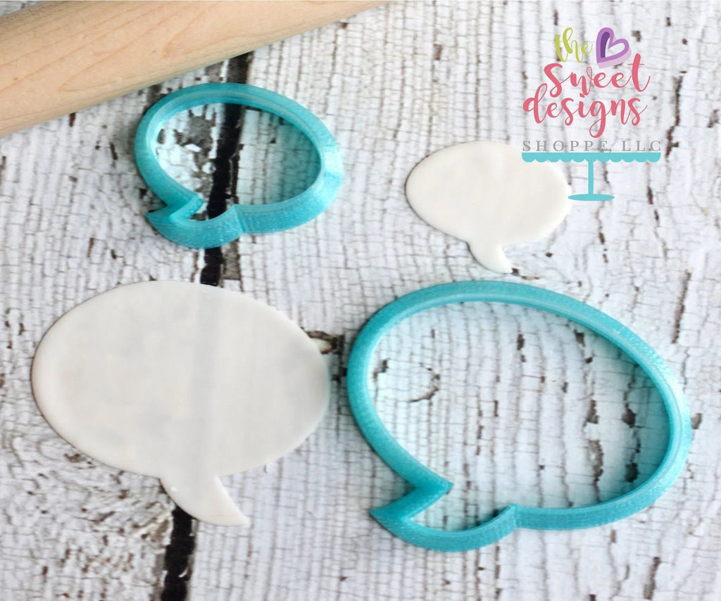 Cookie Cutters - Text Bubble Two v2 - Cookie Cutter - The Sweet Designs Shoppe - TSDS - - ALL,Bubble,Cookie Cutter,Customize,kid,Kids,Kids / Fantasy,Lettering,Plaque,Plaques,Promocode,Text