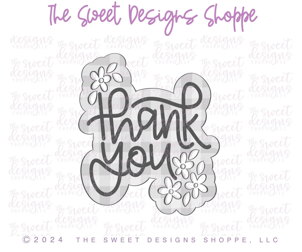 Cookie Cutters - Thank You Daisy Plaque - Cookie Cutter - The Sweet Designs Shoppe - TSDS - - ALL,Cookie Cutter,Daisy collection,MOM,Mom Plaque,mother,mothers DAY,New plaque,Nurse,Nurse Appreciation,Plaque,Plaques,Promocode,Teacher Appreciation,Thank You