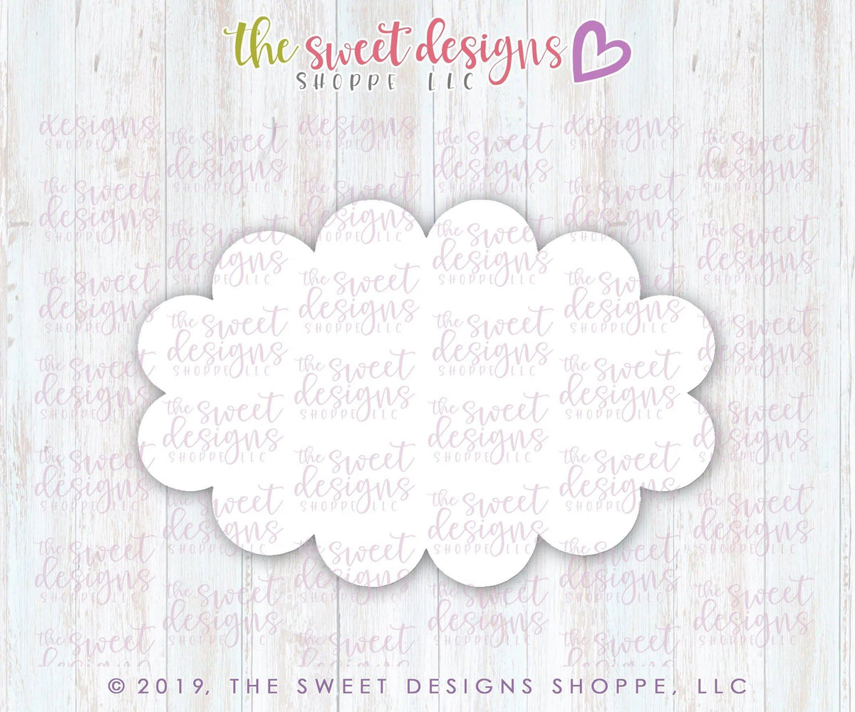 Cookie Cutters - Thankful Scallop Plaque - Cookie Cutter - The Sweet Designs Shoppe - TSDS - - ALL,Birthday,Cookie Cutter,Customize,Fall,Fall / Halloween,Fall / Thanksgiving,Halloween,Party,Plaque,Plaques,PLAQUES HANDLETTERING,Promocode,STL,thank,thanks