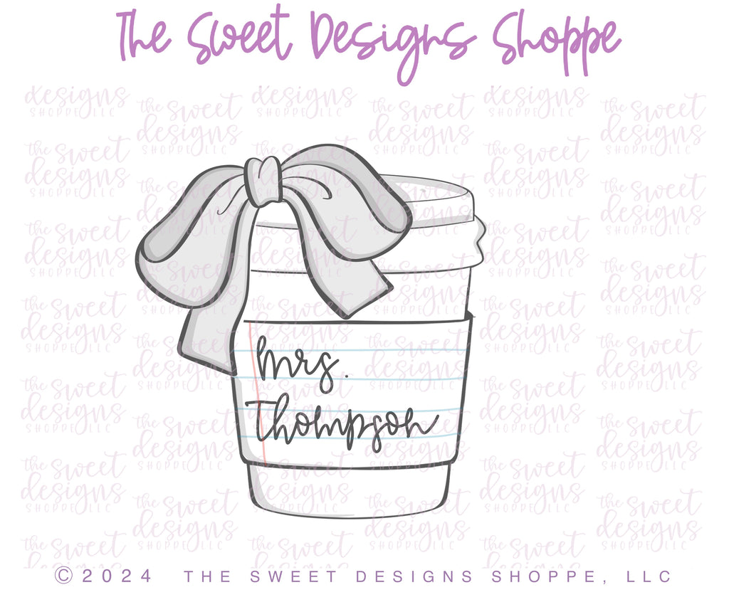 Cookie Cutters - Thanks a Latte Set - Set of 2 - Cookie Cutters - The Sweet Designs Shoppe - TSDS - - ALL,back to school,Cookie Cutter,Nurse,Nurse Appreciation,Plaque,Plaques,PLAQUES HANDLETTERING,Promocode,regular sets,School,School / Graduation,school supplies,set,STL,Teach,Teacher,Teacher Appreciation,Thank You,thanks