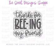 Cookie Cutters - Thanks for Bee-ing by Friend Cookie Cutters Set - 2 Piece Set - Cookie Cutters - The Sweet Designs Shoppe - TSDS - - ALL,Animal,Animals,Animals and Insects,Cookie Cutter,Lady Milk Stache,Lady MilkStache,LadyMilkStache,Mini Set,Mini Sets,Promocode,regular sets,set,sets,STL,valentines