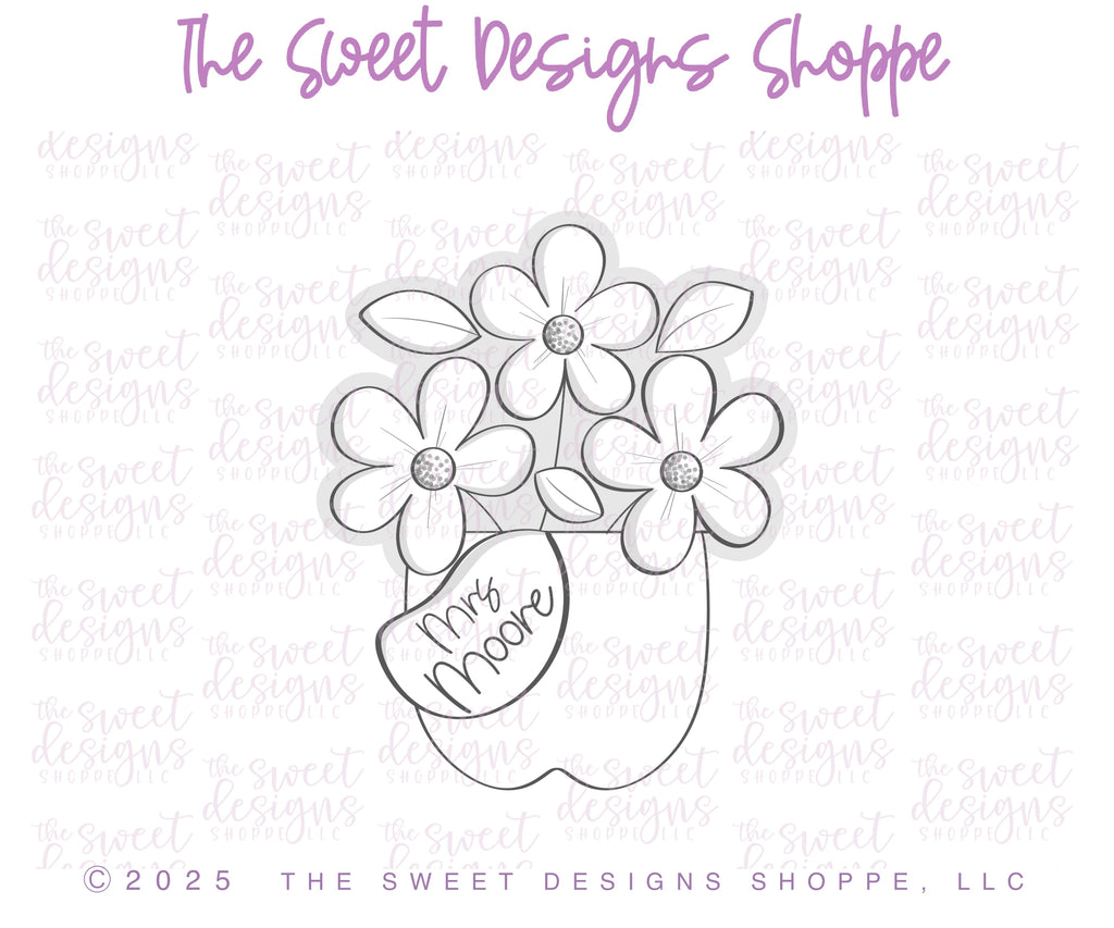 Cookie Cutters - Thanks for Helping Me Bloom Set - Set of 2 - Cookie Cutters - The Sweet Designs Shoppe - TSDS - - ALL,back to school,Cookie Cutter,Nurse,Nurse Appreciation,Plaque,Plaques,PLAQUES HANDLETTERING,Promocode,regular sets,School,School / Graduation,school supplies,set,STL,Teach,Teacher,Teacher Appreciation
