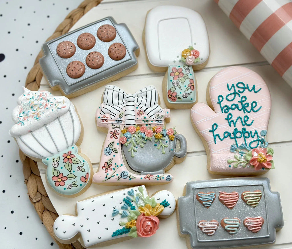 Cookie Cutters - The Frosted Cookiery "Baking with Love" Class Set - Cookie Cutters Set Only-Set of 6 Cookie Cutters-Class not included - The Sweet Designs Shoppe - Set of 6 - (4 Regular Size & 2 Mid Size Cutters) - ALL, Baking, class, Cookie Cutter, online, online class, Promocode, set, sets, The Frosted Cookiery, valentine, Valentine's