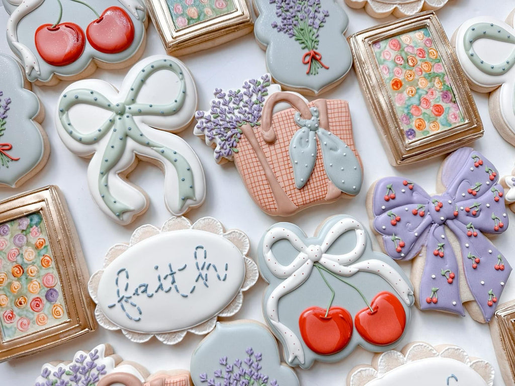 Cookie Cutters - The Frosted Cookiery "Cozy Coquette" Class Set - Cookie Cutters Set Only - Set of 6 Cookie Cutters - Online Class not included. - The Sweet Designs Shoppe - TSDS - - ALL,Bow,bows,class,Cookie Cutter,Coquette,cozy,online,online class,Promocode,set,sets,The Frosted Cookiery