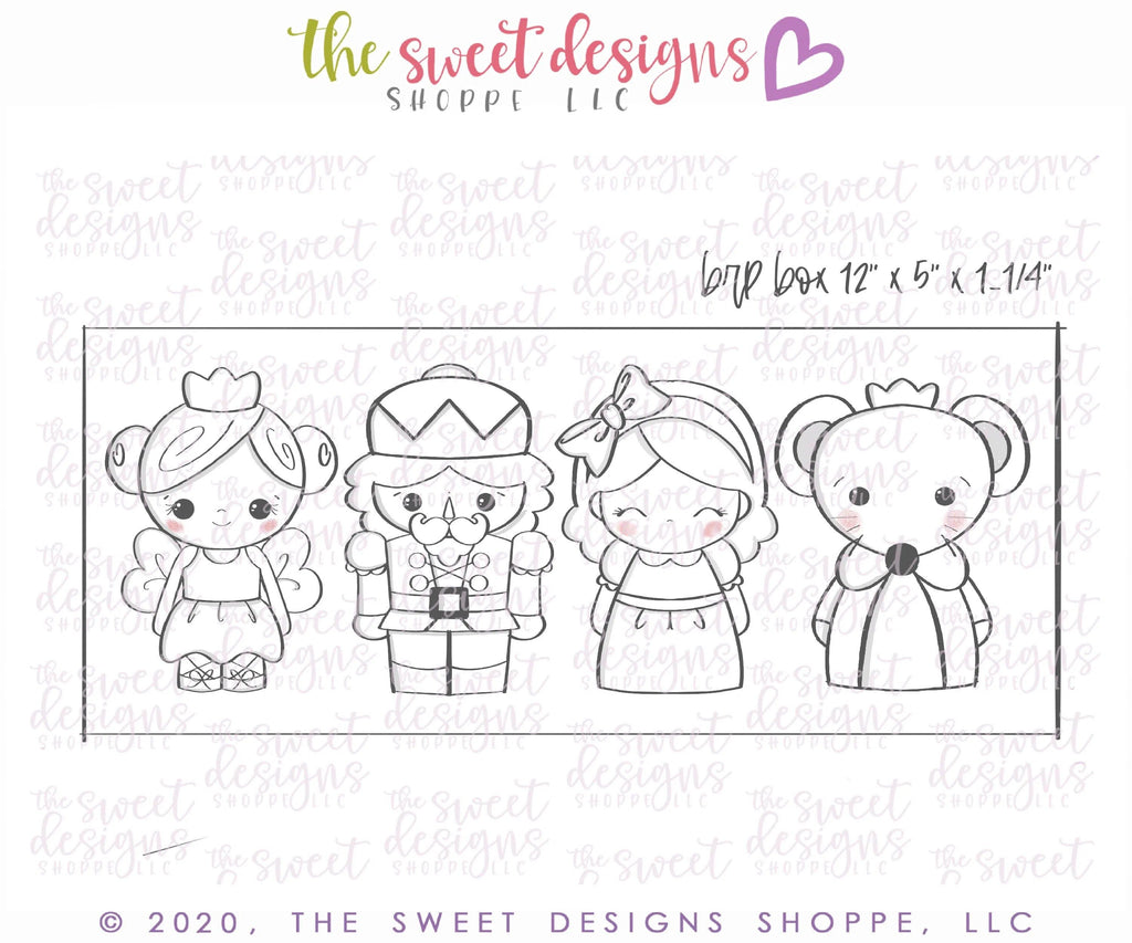 Cookie Cutters - The Nutcracker Set - 4 Piece Set - Cookie Cutters - The Sweet Designs Shoppe - TSDS - - ALL,Christmas,Christmas / Winter,Christmas Cookies,Cookie Cutter,Promocode,regular sets,set,sets,STL