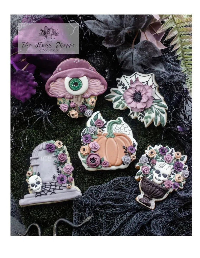 Cookie Cutters - TheFlourShoppeCookieCo - Halloween Advanced Floral Class Cookie Cutters- Set of 5 Cookie Cutters - Online Class not included - The Sweet Designs Shoppe - TSDS - - ALL,Cookie Cutter,halloween,Halloween set,online,Promocode,set,sets,The Flour Shoppe Cookie Co,theflourshoppecookieco