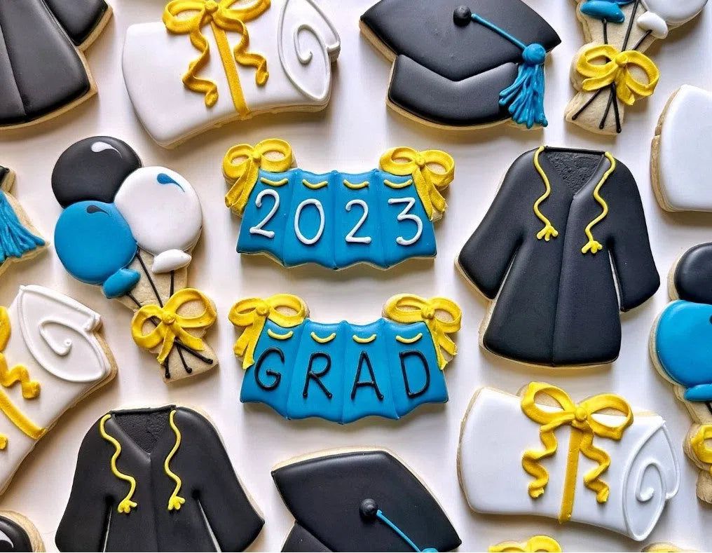 Cookie Cutters - TheGracefulbaker Class Cookie Cutters - GRADUATION - Set of 5 Cookie Cutters - Online Class not included - The Sweet Designs Shoppe - TSDS - - ALL,Cookie Cutter,Gaylord,Grace,Grace Gaylord,Graduation,graduations,online,Promocode,School / Graduation,set,sets,STL,thegracefulbaker