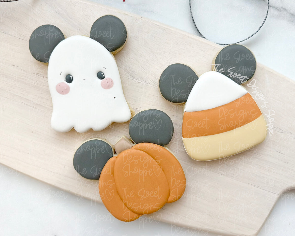 Cookie Cutters - Theme Park Chunky Halloween Set - Set of 3 - Cookie Cutters - The Sweet Designs Shoppe - TSDS - - ALL,Cookie Cutter,Ghost,halloween,mouse,Promocode,regular sets,set,STL,Theme Park,Theme park Snack