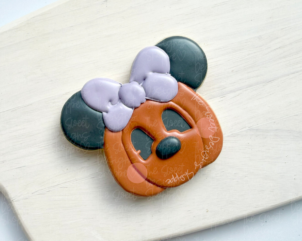 Cookie Cutters - Theme Park Chunky Pumpkin with bow - Cookie Cutter - The Sweet Designs Shoppe - TSDS - - ALL,Cookie Cutter,ears,halloween,mouse,Promocode,Snack Theme park,STL,Theme Park,Theme park Snack