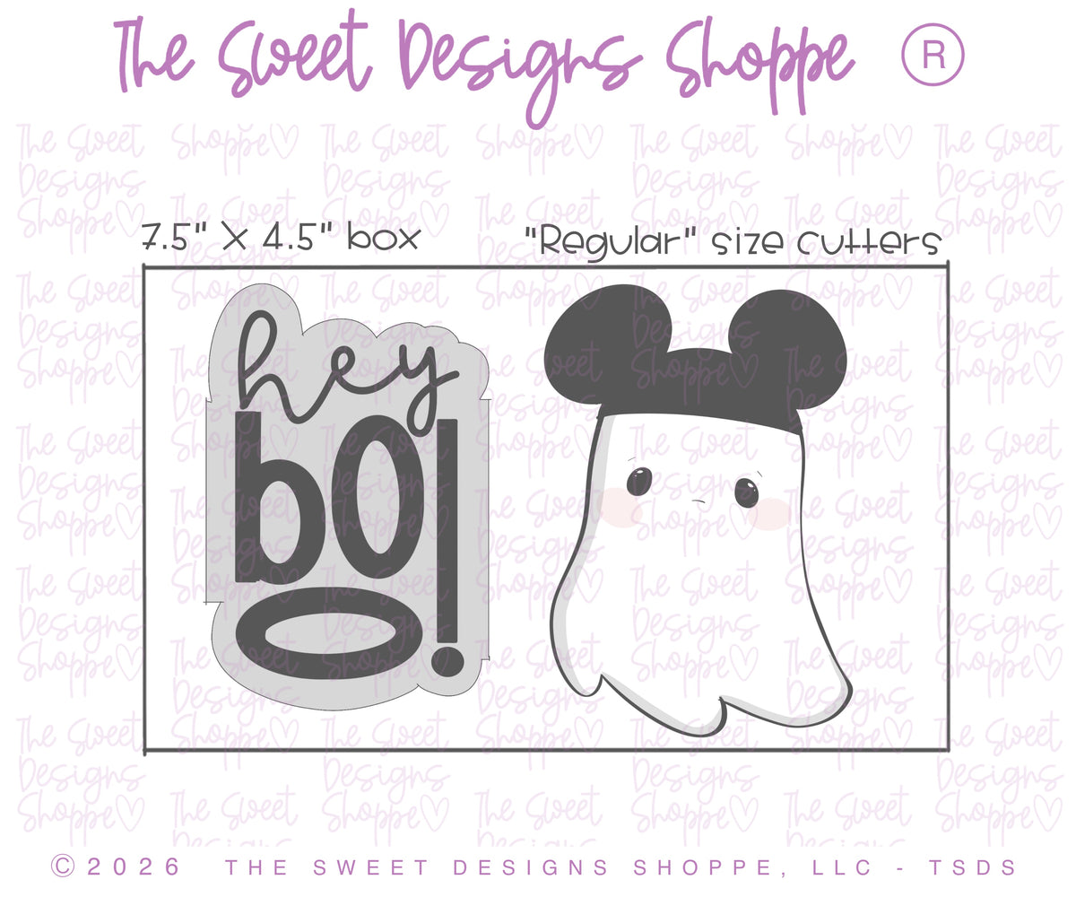 Cookie Cutters - Theme Park Ghost & Plaque Set - Set of 2 - Cookie Cutters - The Sweet Designs Shoppe - TSDS - - ALL,Cookie Cutter,halloween,Halloween set,Halloween Sets,mouse,Plaque,Plaques,PLAQUES HANDLETTERING,Promocode,regular sets,set,STL