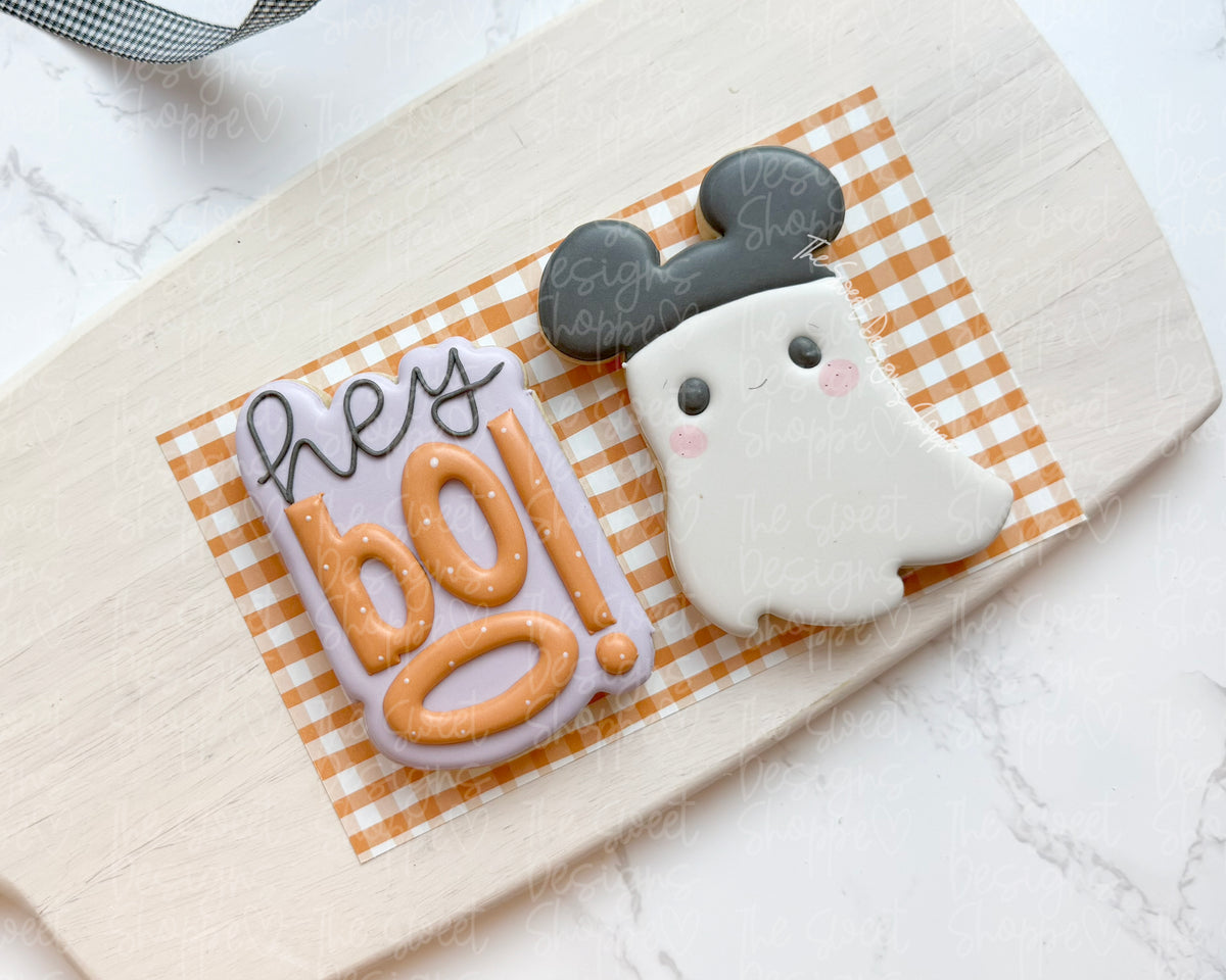 Cookie Cutters - Theme Park Ghost & Plaque Set - Set of 2 - Cookie Cutters - The Sweet Designs Shoppe - TSDS - - ALL,Cookie Cutter,halloween,Halloween set,Halloween Sets,mouse,Plaque,Plaques,PLAQUES HANDLETTERING,Promocode,regular sets,set,STL