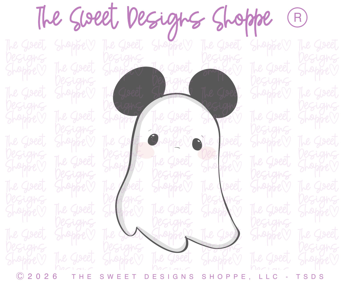 Cookie Cutters - Theme Park Simple Ghost - Cookie Cutter - The Sweet Designs Shoppe - TSDS - - ALL,Cookie Cutter,ears,halloween,mouse,Promocode,Snack Theme park,STL,Theme Park,Theme park Snack