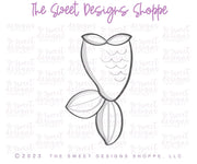 Cookie Cutters - Thin Mermaid Tail - Cookie Cutter - The Sweet Designs Shoppe - TSDS - - ALL,Cookie Cutter,fish,mermaid,ocean,plant,plants,Promocode,sea,STL,summer,under the sea