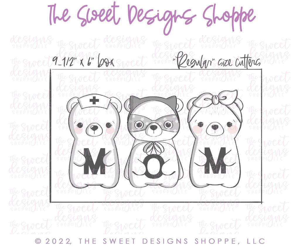 Cookie Cutters - Three Cute Bears Set - 3 Piece Set - Cookie Cutters - The Sweet Designs Shoppe - TSDS - - ALL,Animal,Animals,Animals and Insects,Cookie Cutter,Easter,Mini Set,Mini Sets,MOM,mother,Mothers Day,Nurse,Nurse Appreciation,Promocode,regular sets,set,sets,Teacher,Teacher Appreciation