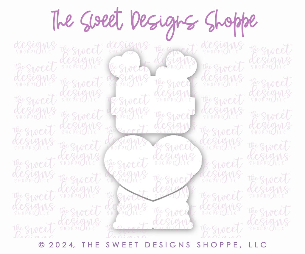 Cookie Cutters - Three Piece Valentines Robot Set - Set of 3 - Cookie Cutters - The Sweet Designs Shoppe - TSDS - - ALL,Cookie Cutter,Love,Promocode,regular sets,set,STL,valentine,Valentines