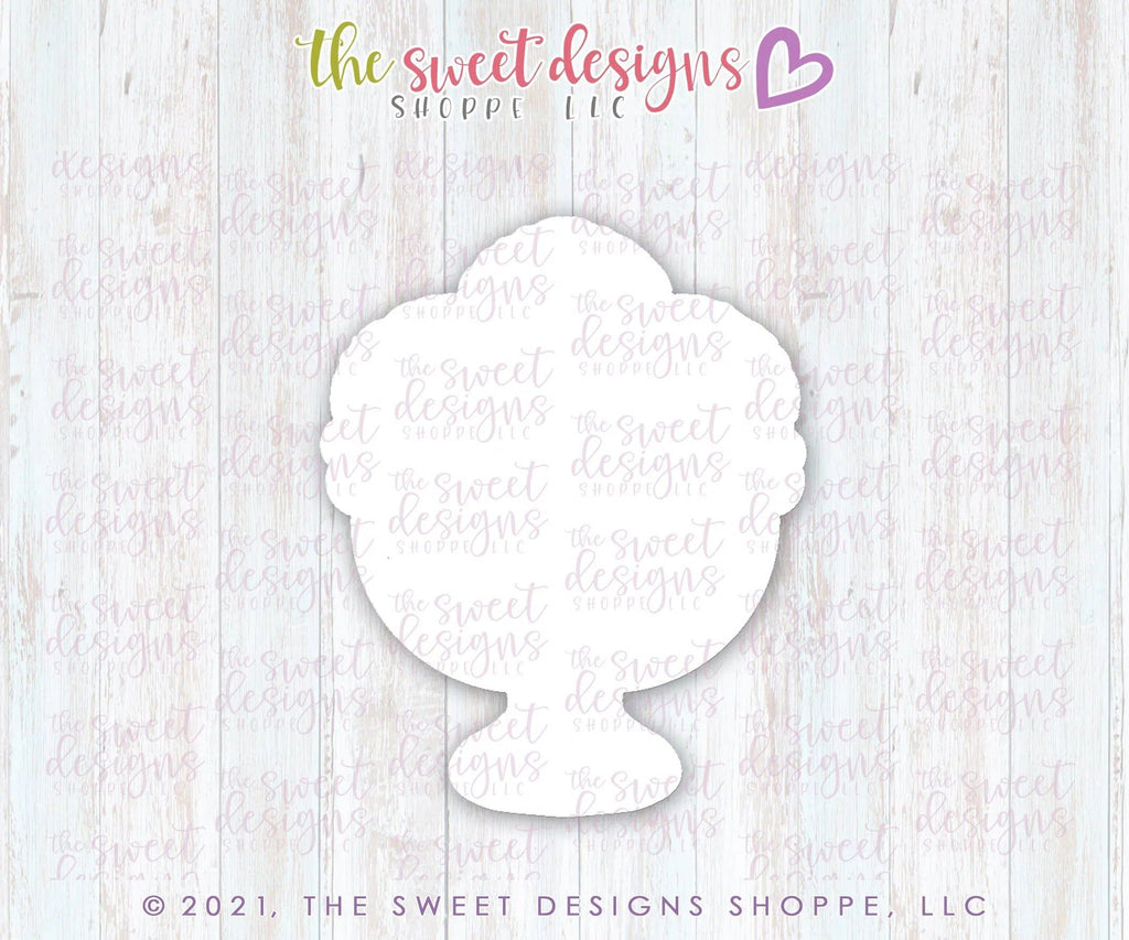 Cookie Cutters - Three Scoop Ice Cream Glass - Cookie Cutter - The Sweet Designs Shoppe - - 4th, 4th July, 4th of July, ALL, Birthday, cone, Cookie Cutter, Food, Food and Beverage, Food beverages, icecream, Patriotic, Promocode, summer, Sweet, Sweets, USA, valentines