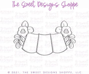 Cookie Cutters - Three Space Floral Bunting - Plaque - Cookie Cutter - The Sweet Designs Shoppe - TSDS - - 4th,4th july,4th of July,ALL,BasicShapes,Birthday,Bunting,Cookie Cutter,Misc,Miscelaneous,Miscellaneous,MOM,Mom Plaque,mother,Mothers Day,patriotic,Patriotric,Plaque,Plaques,PLAQUES HANDLETTERING,Promocode,STL,USA