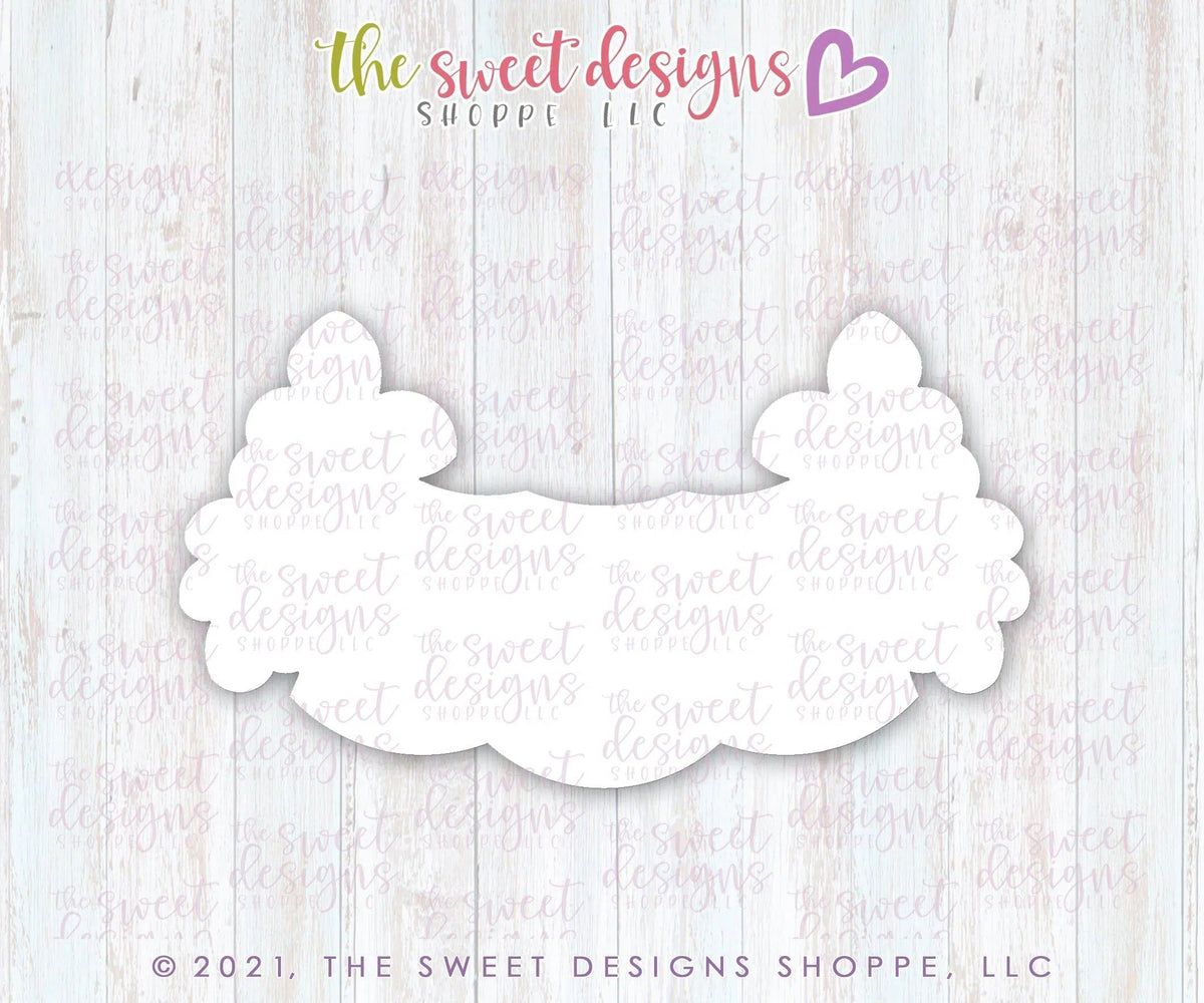 Cookie Cutters - Three Space Floral Bunting - Plaque - Cookie Cutter - The Sweet Designs Shoppe - TSDS - - 4th,4th july,4th of July,ALL,BasicShapes,Birthday,Bunting,Cookie Cutter,Misc,Miscelaneous,Miscellaneous,MOM,Mom Plaque,mother,Mothers Day,patriotic,Patriotric,Plaque,Plaques,PLAQUES HANDLETTERING,Promocode,STL,USA
