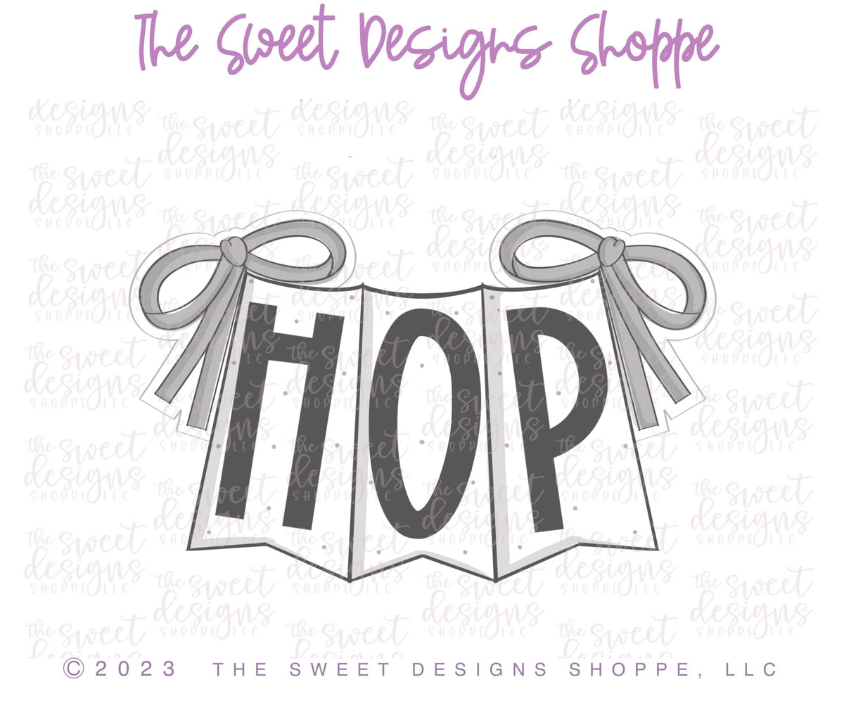 Cookie Cutters - Three Space Modern Bunting - Cookie Cutter - The Sweet Designs Shoppe - TSDS - - ALL,Birthday,Bunting,Cookie Cutter,Easter,Easter / Spring,Plaque,Plaques,PLAQUES HANDLETTERING,Promocode,STL,valentine,Valentine's