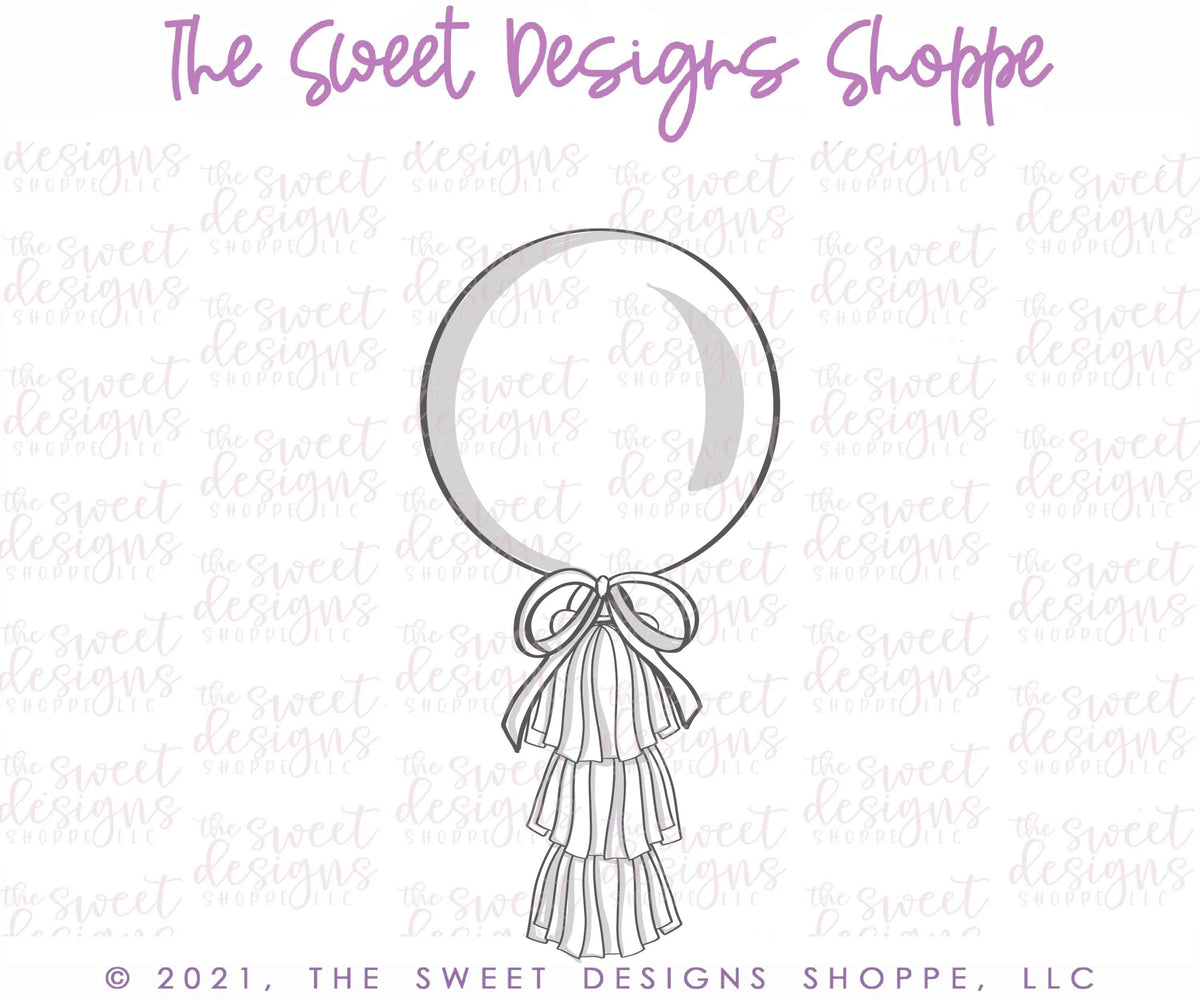Cookie Cutters - Three Tassel Balloon - Cookie Cutter - The Sweet Designs Shoppe - TSDS - - ALL,Balloon,Birthday,Cookie Cutter,Party,Promocode,STL