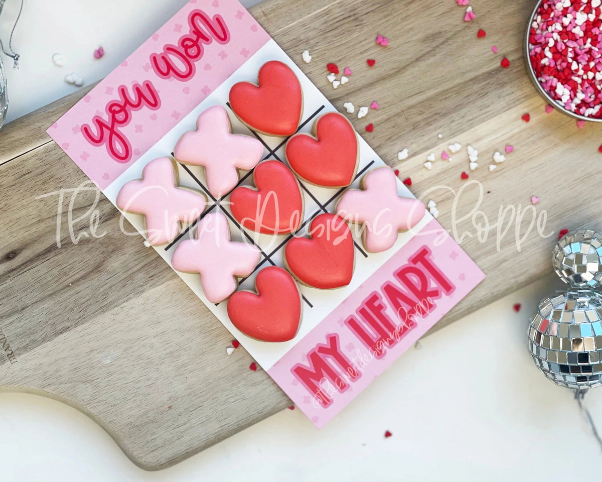 Cookie Cutters - Tic Tac Toe Valentines Cookie Cutters Set - Set of 2 - Cookie Cutters - The Sweet Designs Shoppe - TSDS - - ALL,Cookie Cutter,Mini Sets,Promocode,regular sets,set,STL,Tic-tac-toe,Tictactoe,valentine,valentines