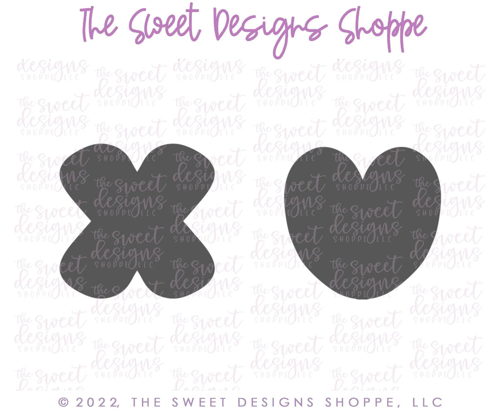 Cookie Cutters - Tic Tac Toe Valentines Cookie Cutters Set - Set of 2 - Cookie Cutters - The Sweet Designs Shoppe - - ALL, Cookie Cutter, Mini Sets, Promocode, regular sets, set, Tic-tac-toe, Tictactoe, valentine, valentines