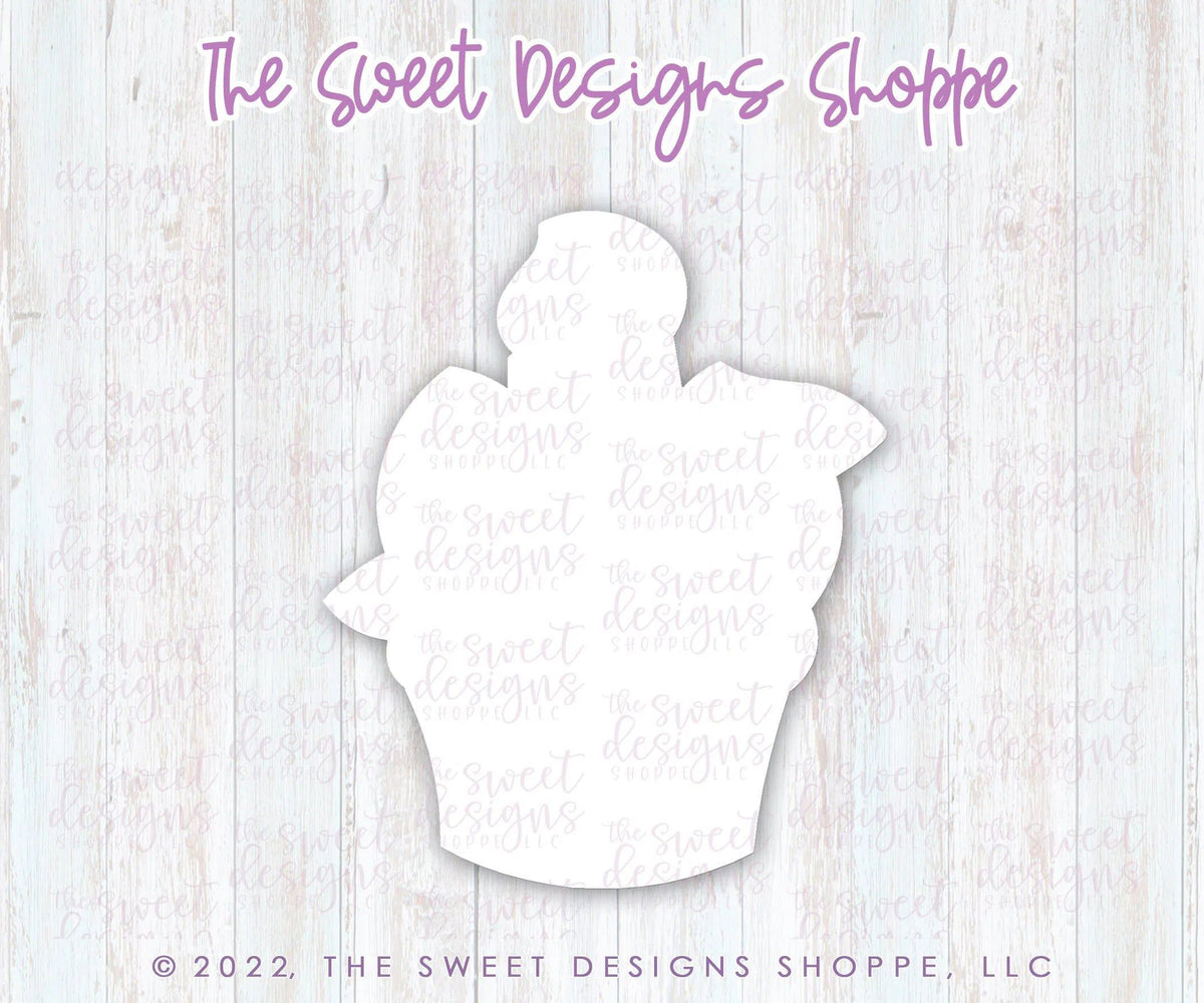 Cookie Cutters - Tied Bow Cupcake - Cookie Cutter - The Sweet Designs Shoppe - TSDS - - ALL,Birthday,candles,celebration,Cookie Cutter,happybirthdday,Lady Milk Stache,Lady MilkStache,LadyMilkStache,Promocode,STL