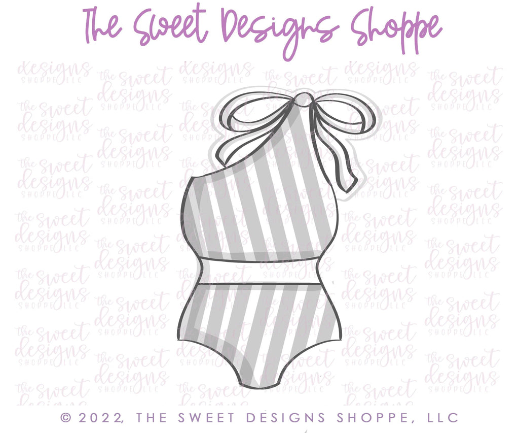 Cookie Cutters - Tied Swimsuit - Cookie Cutter - Sweet Designs Shoppe - - 4th, 4th July, 4th of July, ALL, bathing suit, beach, Clothing / Accessories, Cookie Cutter, fourth of July, Independence, Patriotic, pool, Promocode, Retro, Summer, swimming, vacation, Vintage