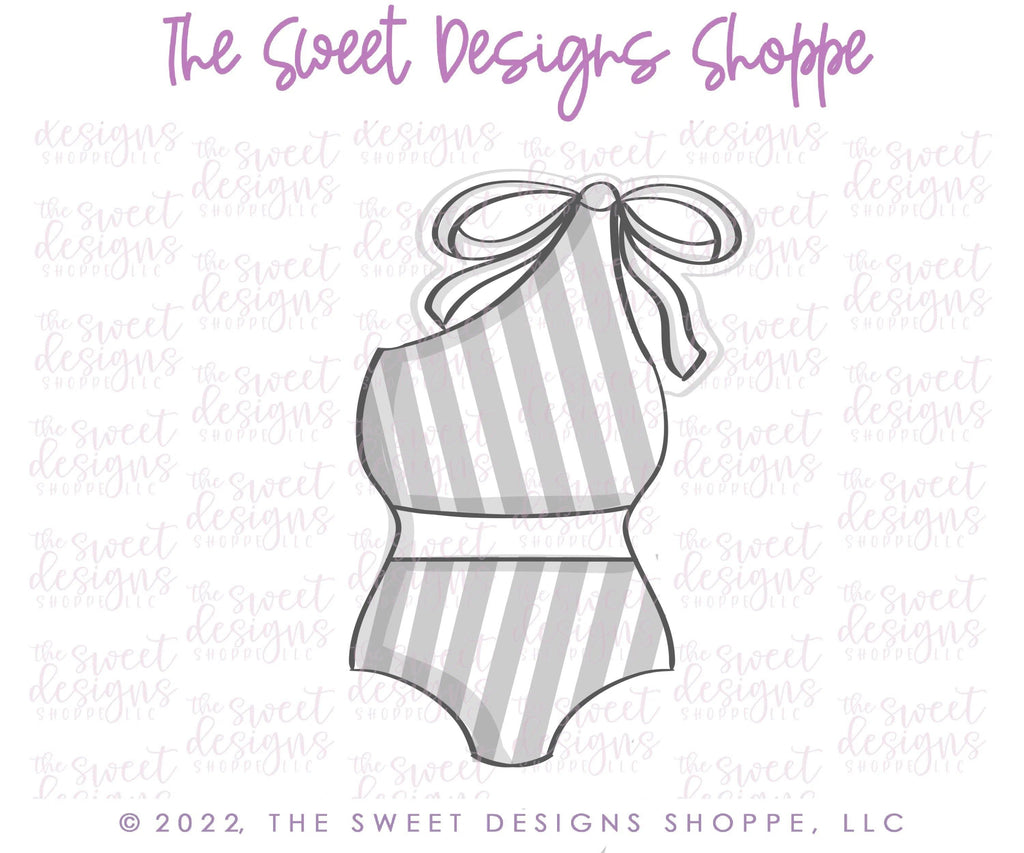 Cookie Cutters - Tied Swimsuit - Cookie Cutter - The Sweet Designs Shoppe - TSDS - - 4th,4th July,4th of July,ALL,bathing suit,beach,Clothing / Accessories,Cookie Cutter,fourth of July,Independence,Patriotic,pool,Promocode,Retro,Summer,swimming,USA,vacation,Vintage