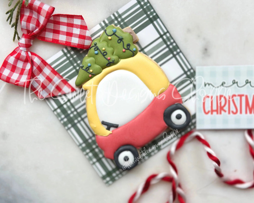 Cookie Cutters - Toddler Car with Tree - Cookie Cutter - Sweet Designs Shoppe - - 2018, ALL, Christmas, Christmas / Winter, Cookie Cutter, Nature, Promocode, transportation, Trees, Winter
