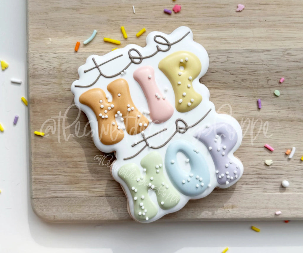 Cookie Cutters - Too HIP to HOP Plaque - Cookie Cutter - Sweet Designs Shoppe - - ALL, Animal, Animals, Bunny, Cookie Cutter, Easter, Easter / Spring, modern, Plaque, Plaques, Promocode