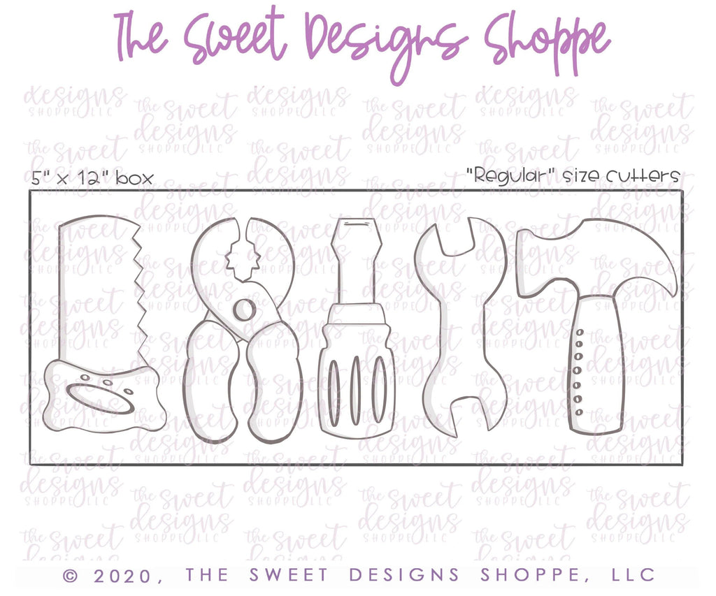 Cookie Cutters - Tools Set - Cookie Cutters - The Sweet Designs Shoppe - TSDS - - 051520,ALL,Cookie Cutter,dad,Father,father's day,grandfather,Mini Sets,Promocode,regular sets,set,STL,tools