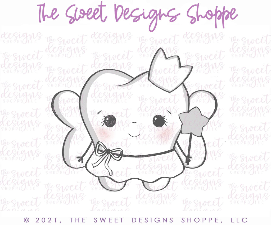Cookie Cutters - Tooth Fairy with Tutu- Cutter - Sweet Designs Shoppe - - ALL, Cookie Cutter, Dentist, kids, Kids / Fantasy, MEDICAL, MEDICINE, Promocode, Tooth Fairy