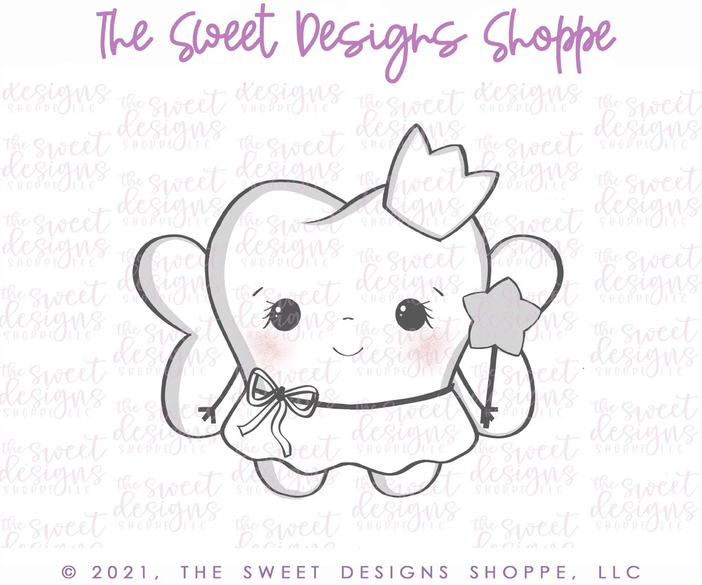 Cookie Cutters - Tooth Fairy with Tutu- Cookie Cutter - The Sweet Designs Shoppe - TSDS - - ALL,Cookie Cutter,Dentist,kids,Kids / Fantasy,MEDICAL,MEDICINE,Promocode,Tooth Fairy