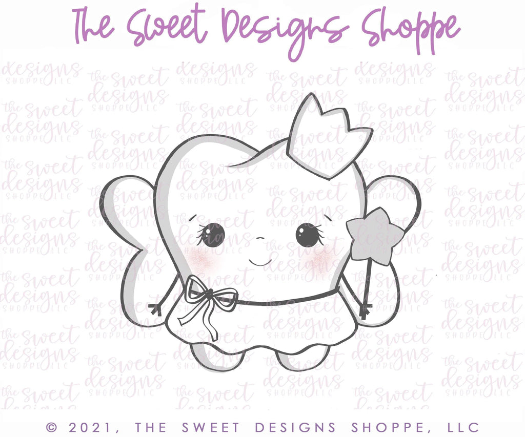 Cookie Cutters - Tooth Fairy with Tutu- Cookie Cutter - The Sweet Designs Shoppe - - ALL, Cookie Cutter, Dentist, kids, Kids / Fantasy, MEDICAL, MEDICINE, Promocode, Tooth Fairy