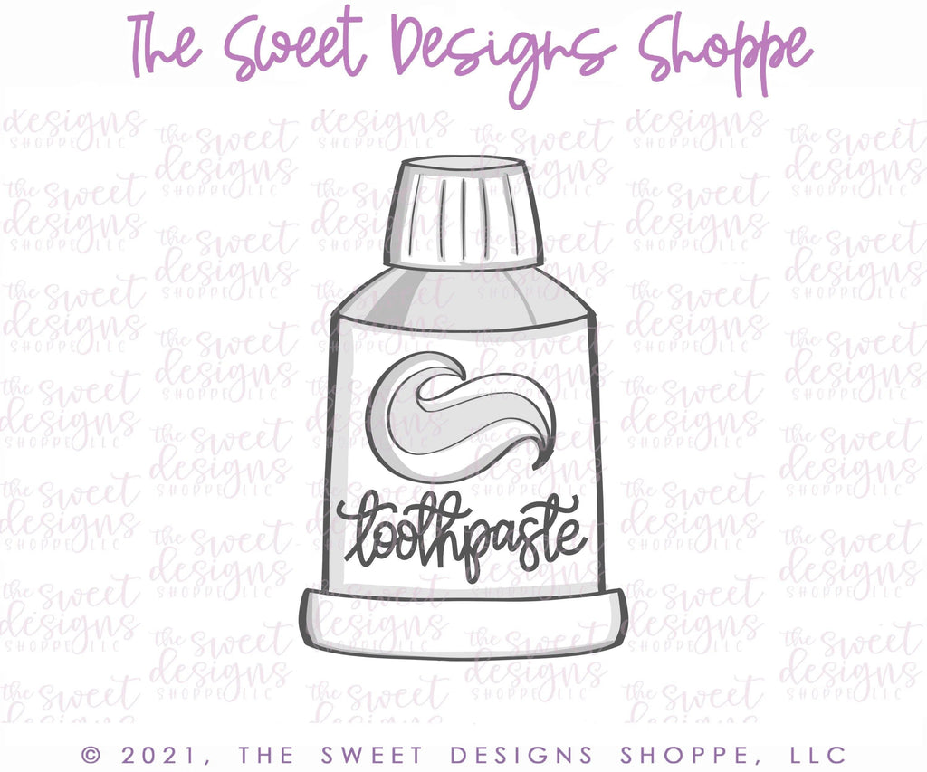 Cookie Cutters - Tooth Paste - Cookie Cutter - The Sweet Designs Shoppe - TSDS - - ALL,Cookie Cutter,Dentist,kids,Kids / Fantasy,MEDICAL,MEDICINE,Promocode,STL,Tooth Fairy