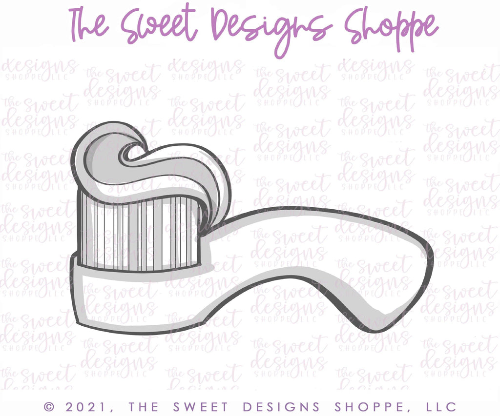Cookie Cutters - Toothbrush - Cookie Cutter - The Sweet Designs Shoppe - TSDS - - ALL,Cookie Cutter,Dentist,kids,Kids / Fantasy,MEDICAL,MEDICINE,Promocode,STL,Tooth Fairy