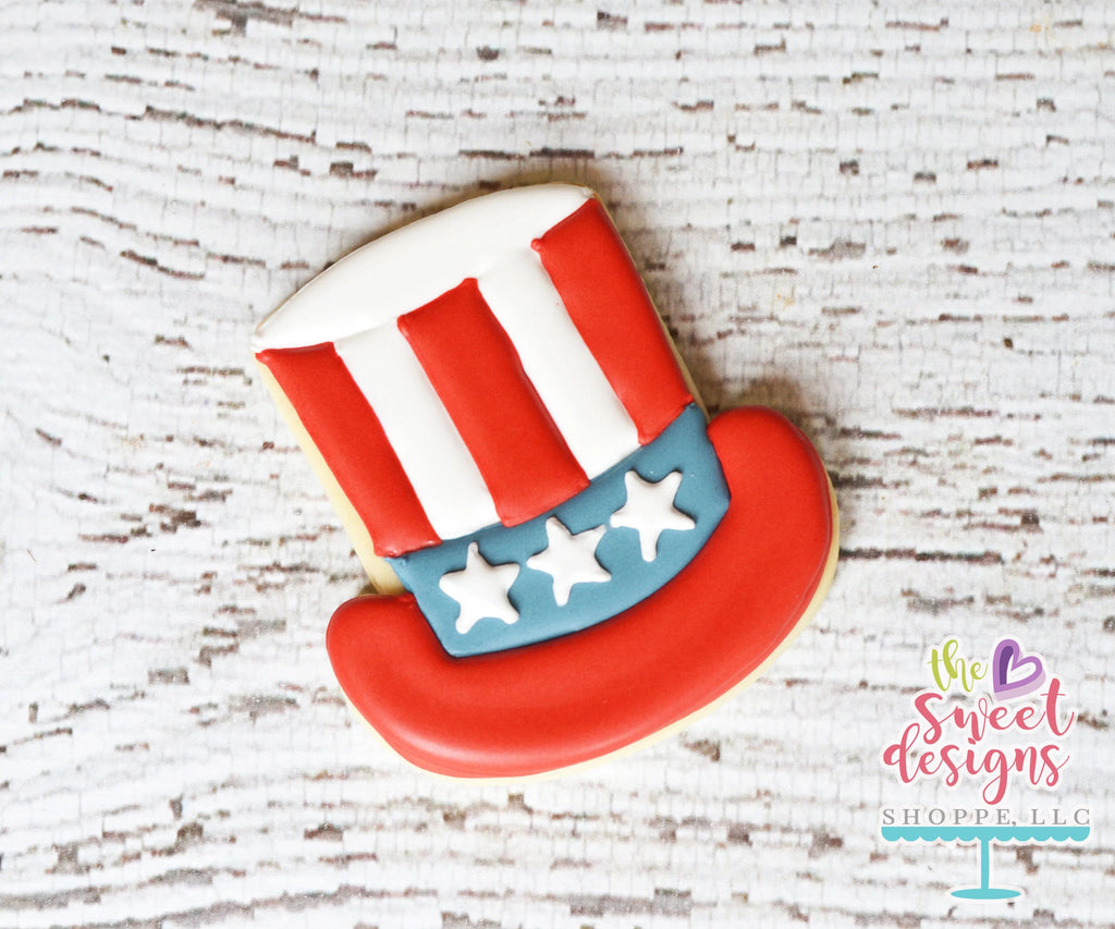 Cookie Cutters - Top Hat v2- Cookie Cutter - The Sweet Designs Shoppe - TSDS - - 4th,4th July,4th of July,ALL,Clothing / Accessories,Cookie Cutter,fourth of July,Hat,Independence,New Year,Party,Patriotic,Promocode,USA,Wedding